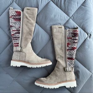 High Suede Zippered Boot - Like New